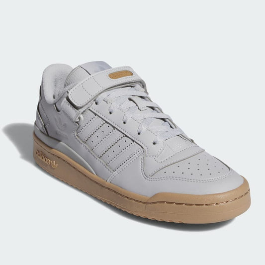 Adidas Forum Low · Grey / Cloud White · Gum Sole · Size 9.5M/11W