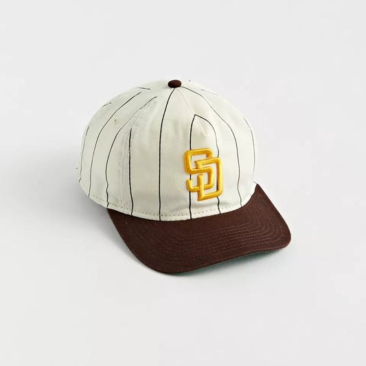 New Era x San Diego Padres "Pinstripe" Heritage Baseball Cap — Cream/Brown · One Size