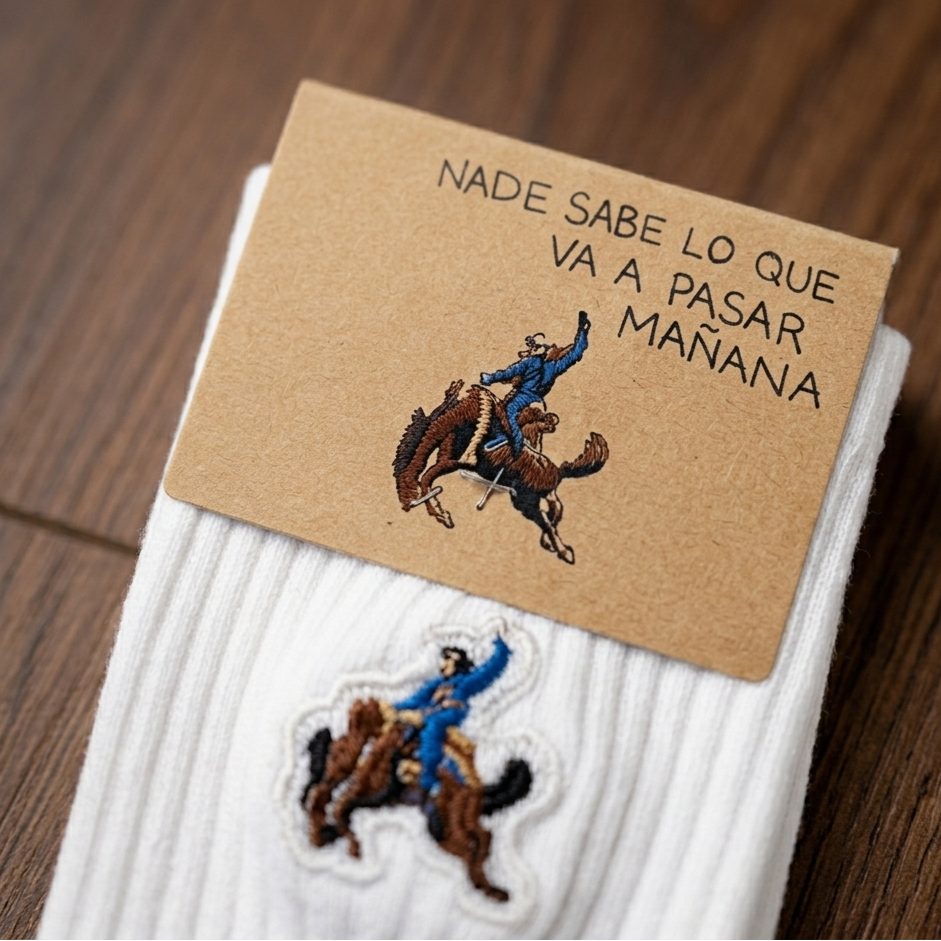 Bad Bunny — Official "Nadie Sabe Lo Que Va A Pasar Mañana" Socks · White · One Size