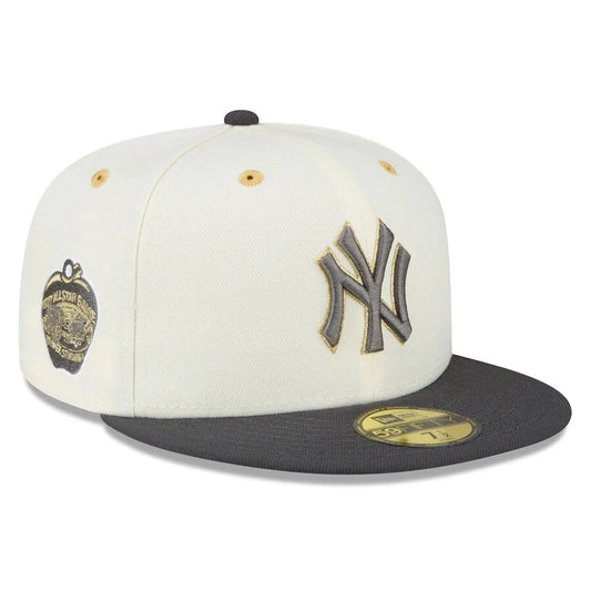 New Era x Yankees "1977 All-Star Game" 59FIFTY Fitted — White/Gray/Gold · Size 7 1/4