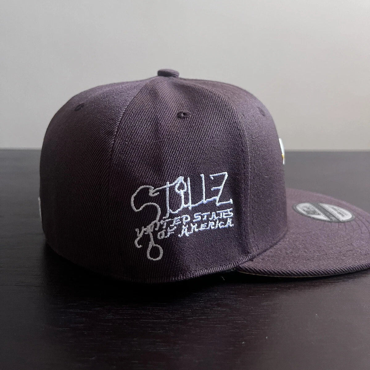STILLZ × Slumpy Kev "S Star" Fitted Hat — Brown/Gold · Size 7 1/4