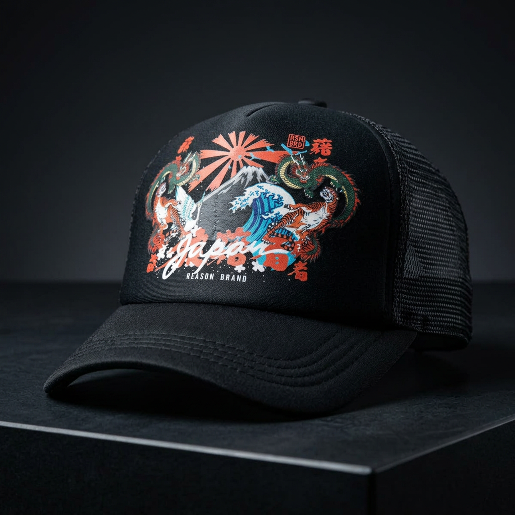FN "JAPAN HIGH TIDE" TRUCKER HAT [BLACK] ONE SIZE