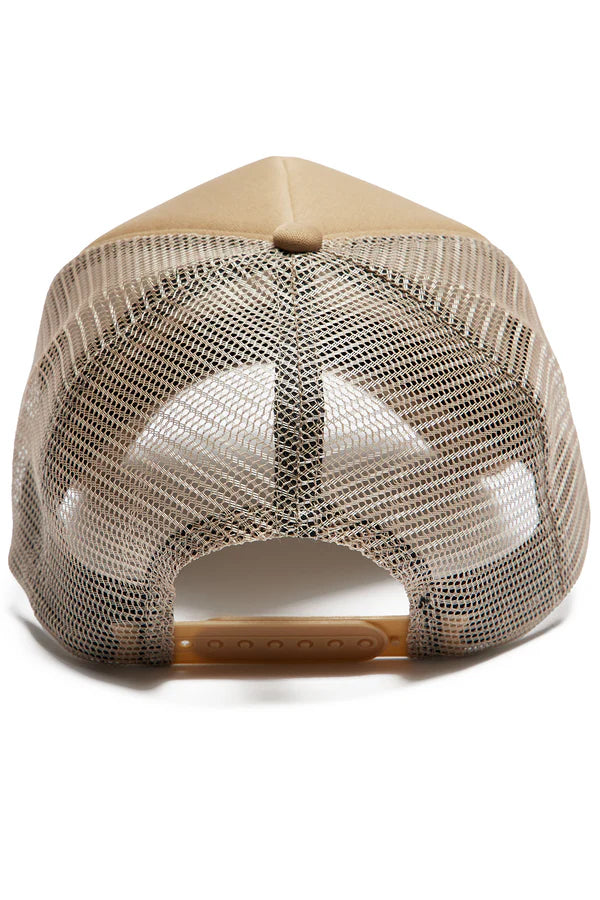 "Guardian Angel" Trucker Hat — Beige · One Size
