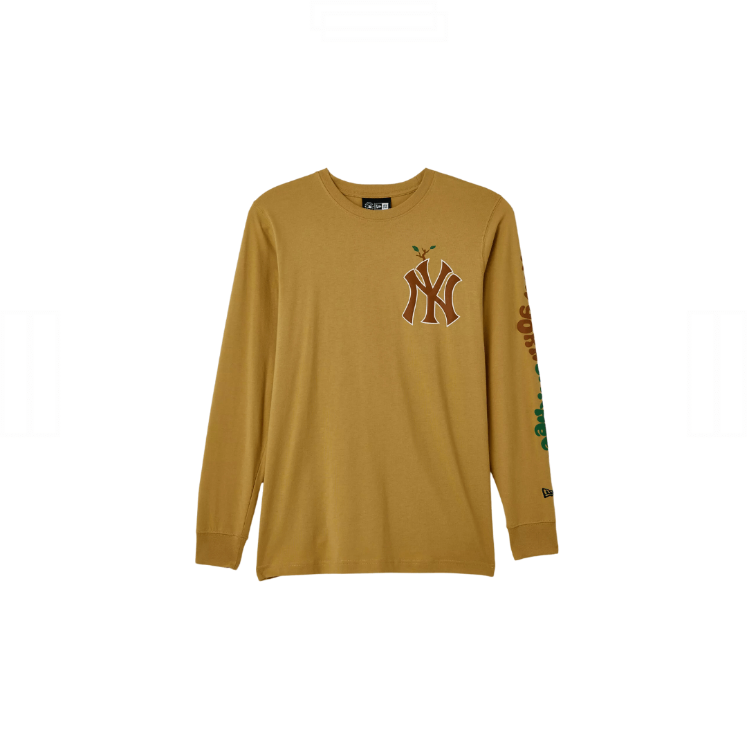 NEW ERA YANKEES NEW YORK MLB CAMP LONG SLEEVE TEE [BRASS] image 0