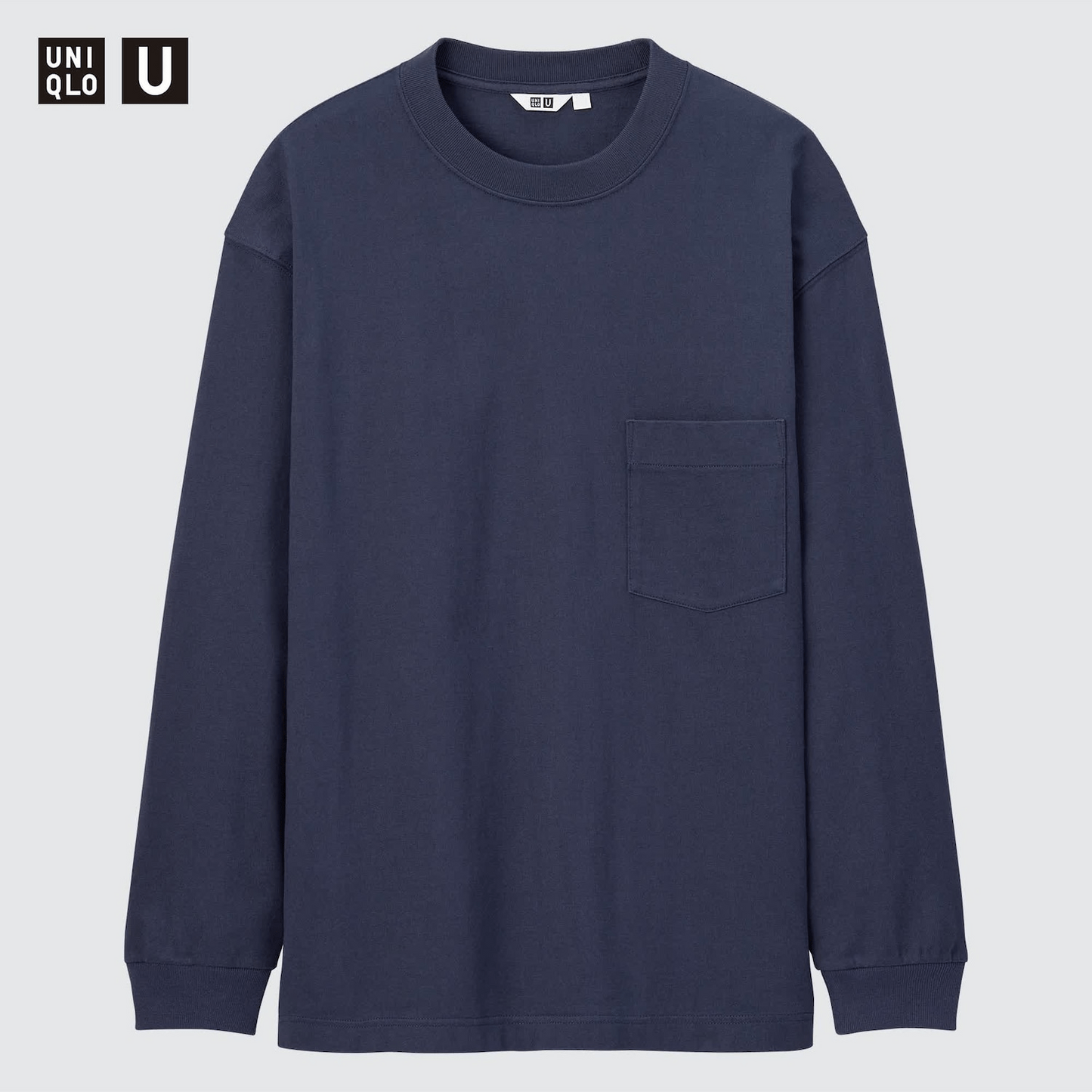 UNIQLO CREW NECK LONG-SLEEVE [NAVY] image 0