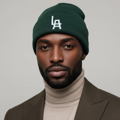 "LA" AMERICAN NEEDLE BEANIE [GREEN] image 0