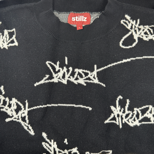 STILLZ THROWIE JACQUARD KNIT SWEATER