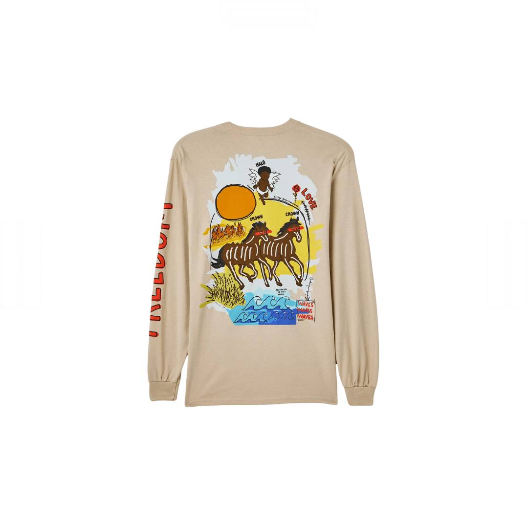 RON BASS HORSES LONG SLEEVE TEE [IVORY] image 2