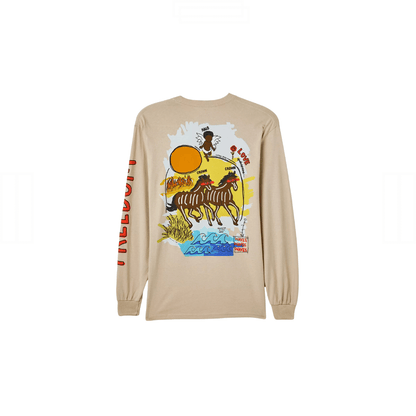 RON BASS HORSES LONG SLEEVE TEE [IVORY] image 2