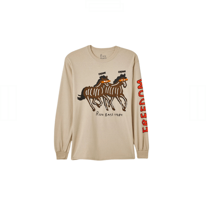 RON BASS HORSES LONG SLEEVE TEE [IVORY] image 0