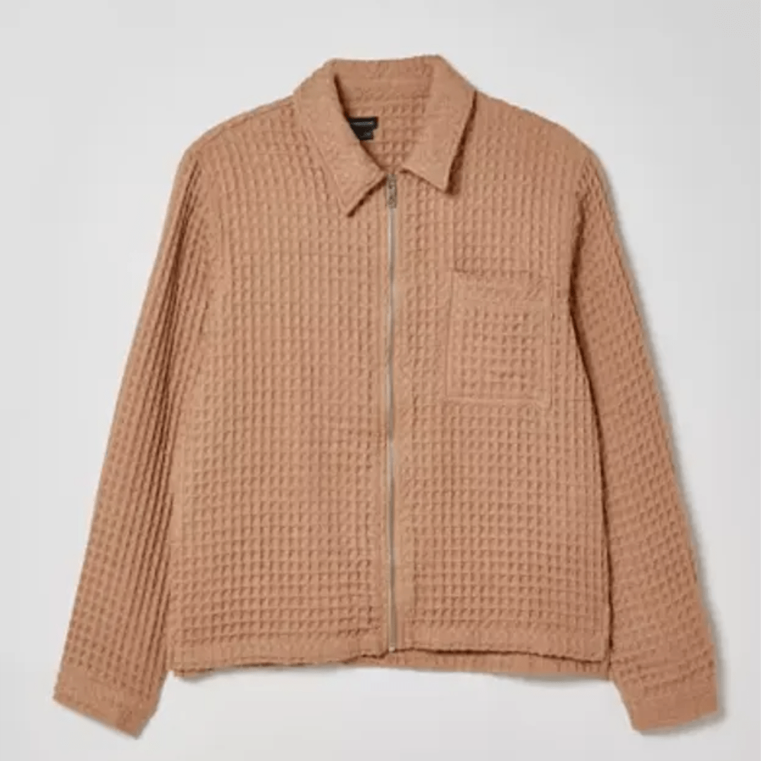 Standard Cloth Waffle Knit Zip Shirt image 0