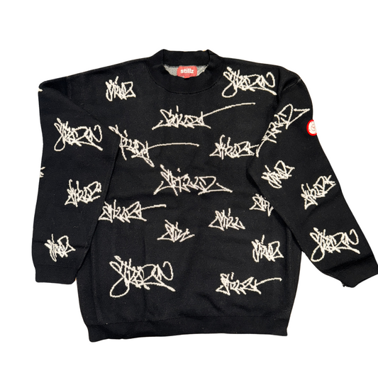 STILLZ THROWIE JACQUARD KNIT SWEATER
