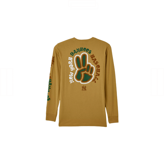 NEW ERA YANKEES NEW YORK MLB CAMP LONG SLEEVE TEE [BRASS] image 1
