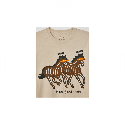 RON BASS HORSES LONG SLEEVE TEE [IVORY] image 1