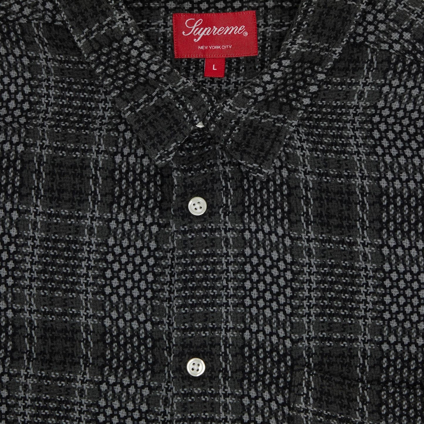SUPREME BASKET WEAVE PLAID SHIRT | LARGE