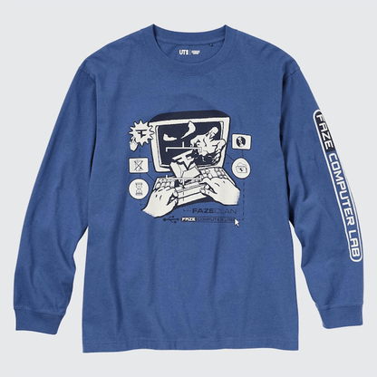 UNIQLO HYPEBEAST LONG SLEEVE [BLUE] image 0