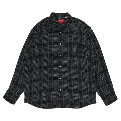 SUPREME BASKET WEAVE PLAID SHIRT | LARGE