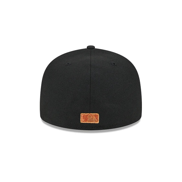 New Era x Seattle Mariners "Metallic Pop" 59FIFTY Fitted — Black/Orange · Size 7 1/4