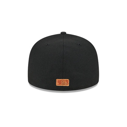 New Era x Seattle Mariners "Metallic Pop" 59FIFTY Fitted — Black/Orange · Size 7 1/4