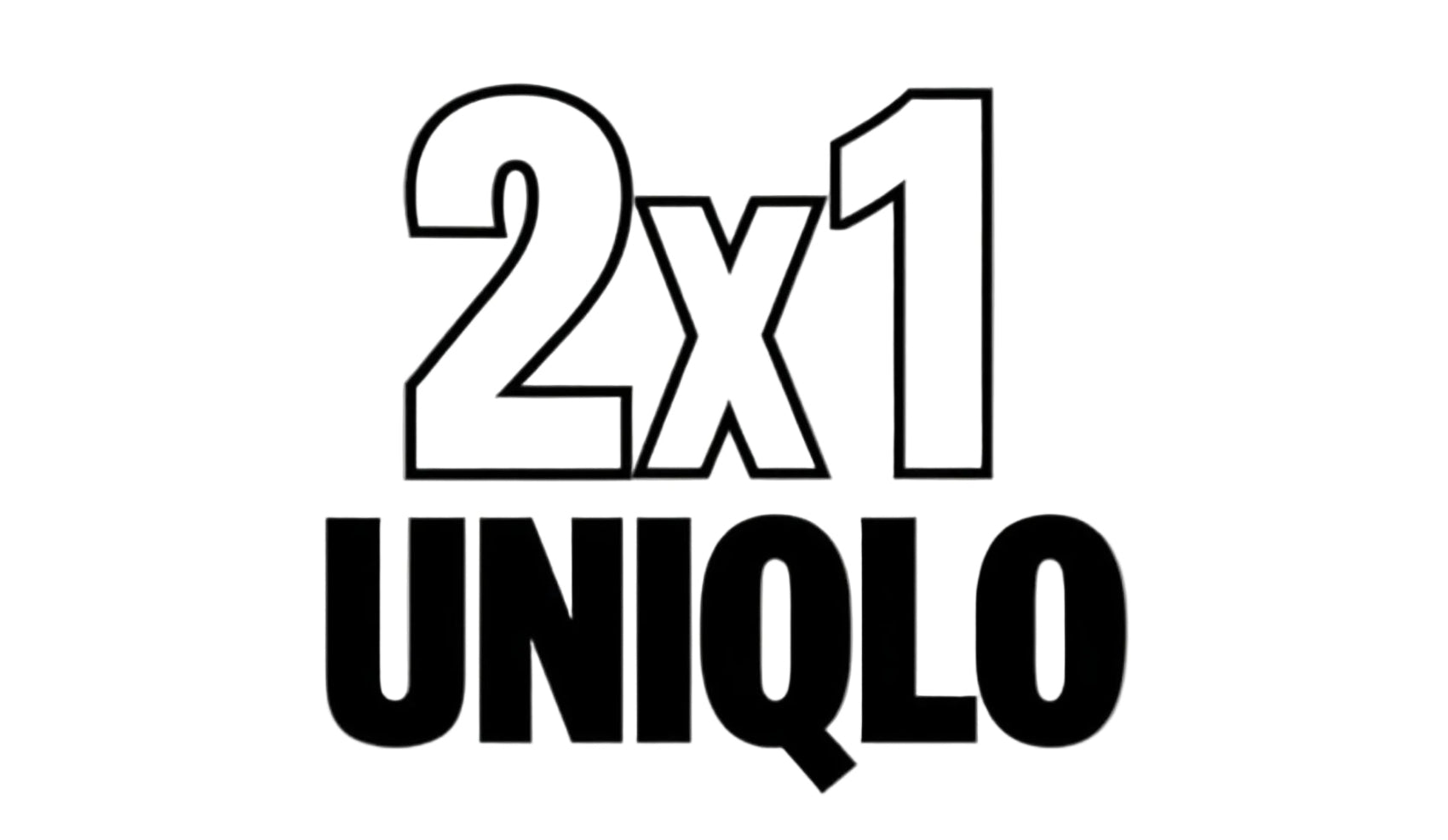 UNIQLO 2x1 logo on a white background