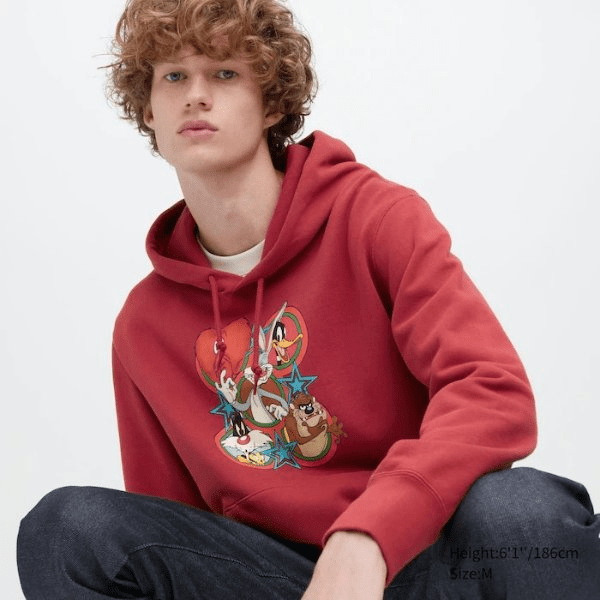 UNIQLO LOONEY TUNES HOODIE [RED] image 1