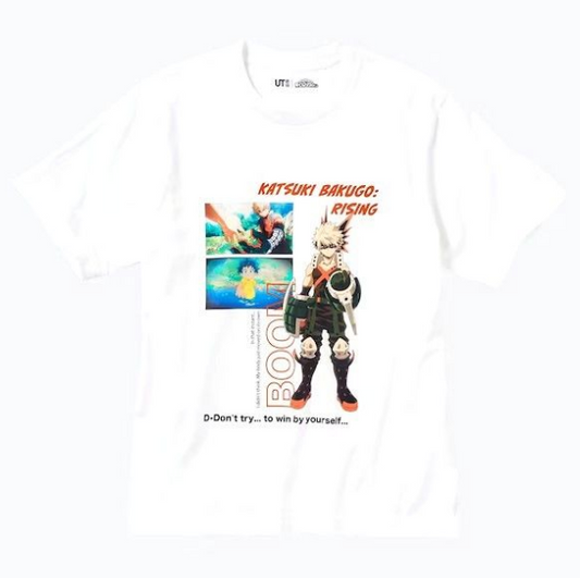 CAMISETA UNIQLO MY HERO ACADEMIA [BLANCA]