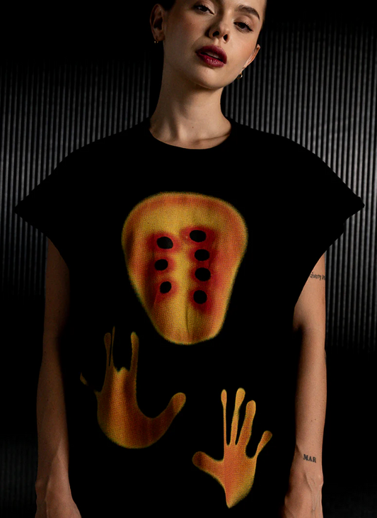 J BALVIN MERCH "HANDS TEE COACHELLA" [BLACK] (SMALL) (MEDIUM)
