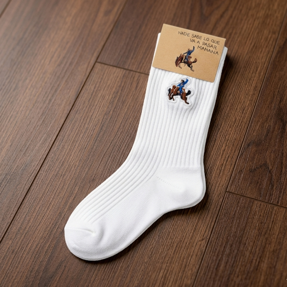 Bad Bunny — Official "Nadie Sabe Lo Que Va A Pasar Mañana" Socks · White · One Size