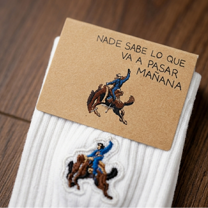 Bad Bunny — Official "Nadie Sabe Lo Que Va A Pasar Mañana" Socks · White · One Size