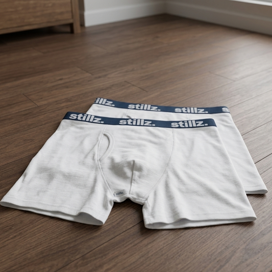 STILLZ BOXER BRIEFS 2-PACK [WHITE] LARGE