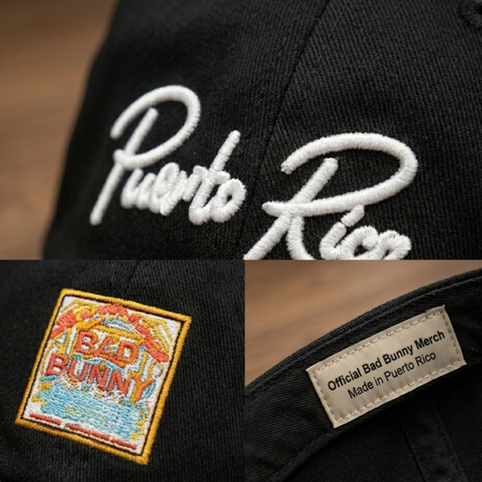 Bad Bunny — Official "No Me Quiero Ir De Aquí" Residencia en el Choli Dad Hat · Black