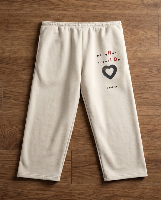 J BALVIN KIDS SWEATPANTS "RIO" [WHITE] 5-6 YEARS