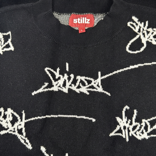 STILLZ THROWIE JACQUARD KNIT SWEATER