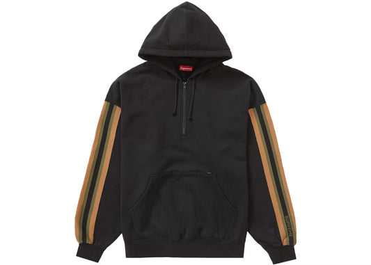 SUPREME HALF ZIP HOODED SWEATSHIRT