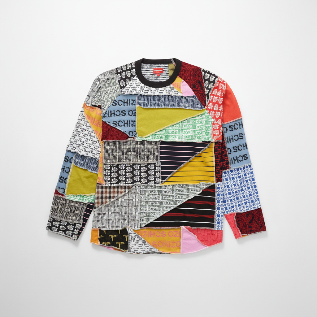 SUPREME PATCHWORK JACQUARD L/S TOP | X-LARGE