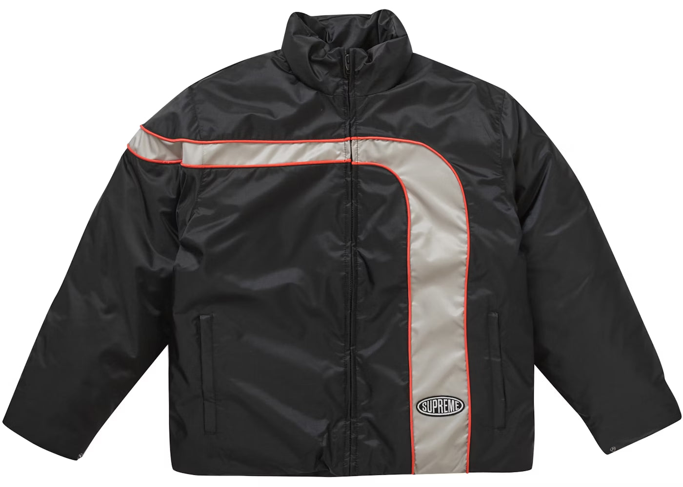 SUPREME STRIPE PUFFER JACKET | X-LARGE