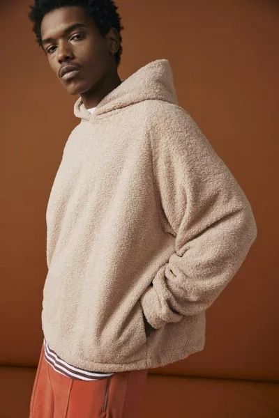 STANDARD CLOTH FREE THROW PILE FLEECE HOODIE [PINK] image 0