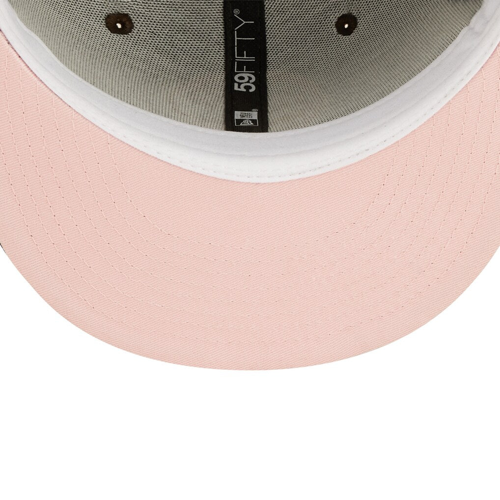 New Era x Yankees "Primary Logo Pink Undervisor" 59FIFTY Fitted — Brown · Size 7 1/4