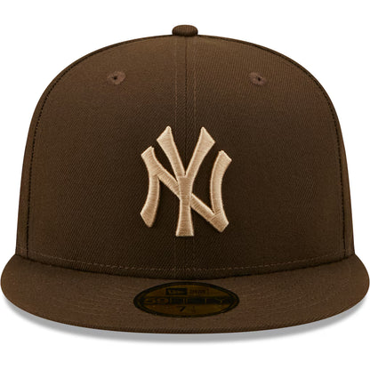 New Era x Yankees "Subway Series" 59FIFTY Fitted — Brown/Red Undervisor · Size 7 3/8