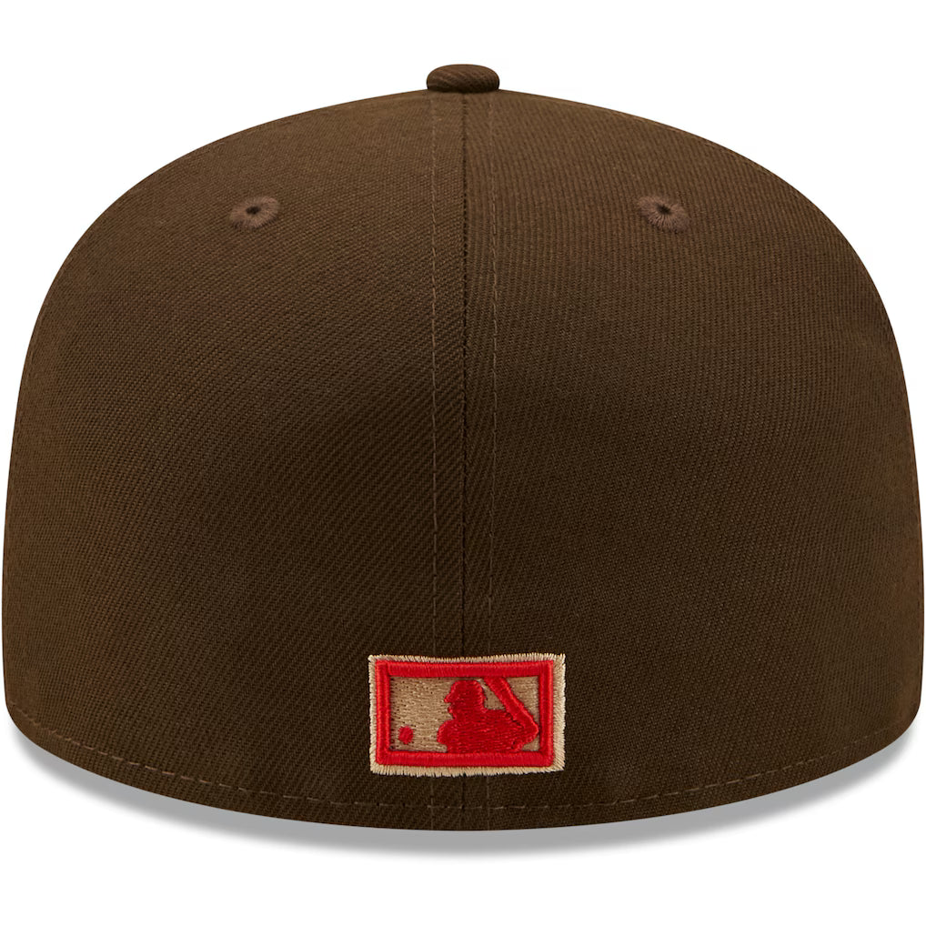 New Era x Yankees "Subway Series" 59FIFTY Fitted — Brown/Red Undervisor · Size 7 3/8