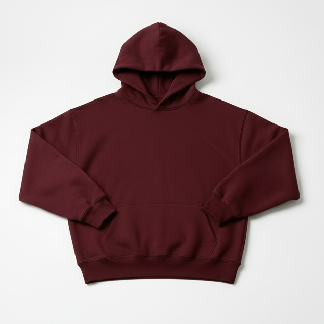 SUDADERA MODERNISTA DE DOBLE CAPA [VINO]
