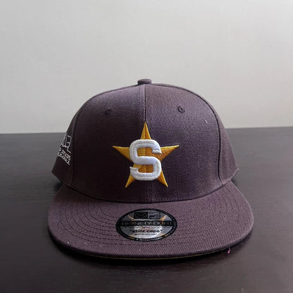 STILLZ × Slumpy Kev "S Star" Fitted Hat — Brown/Gold · Size 7 1/4