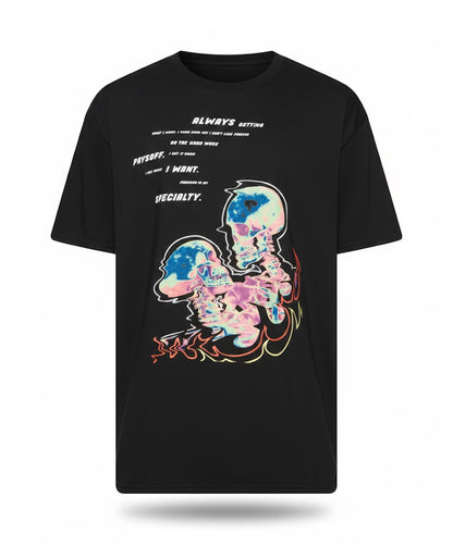 "Thermal Love" Anime Graphic Tee — Black · S/M/L
